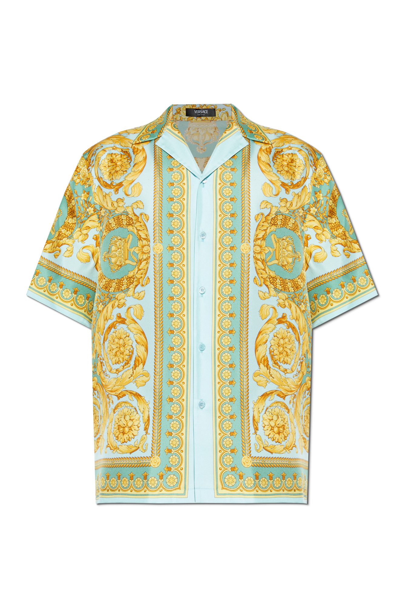Multicolour Silk shirt with short sleeves Versace - Vitkac